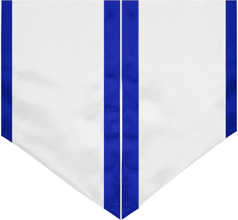 SAMDEEMI Adult Plain Graduation Honor Stole Sash Angled End With Trim 72" Long - Image 3
